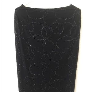 Dana Buckman black evening skirt